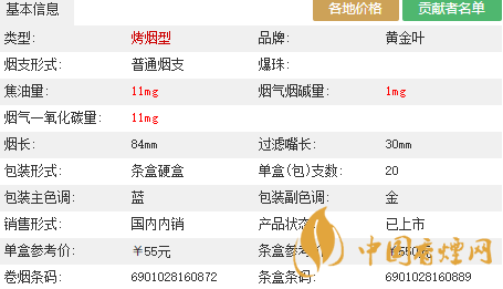 黃金葉茗仕之風(fēng)多少錢(qián)一包 黃金葉茗仕之風(fēng)價(jià)格表